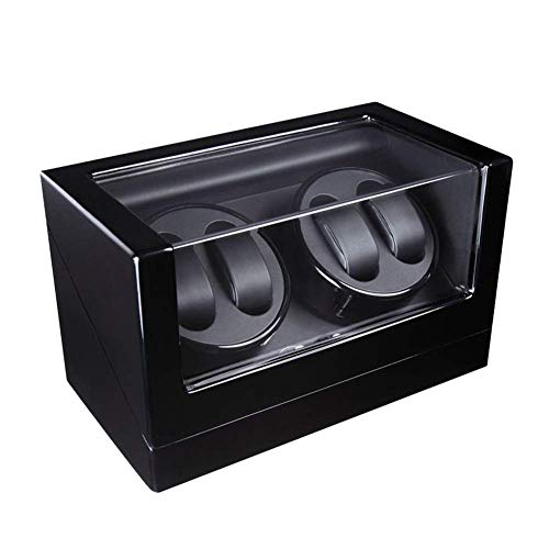 Caja giratoria para 4 relojes automáticos con motor silencioso y 5 modos de rotación en cuero 2