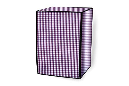 Image of Stylista Waterproof Front Load Washing Machine Cover Compatible for LG 5.5 kg, 6 kg & 6.5 kg Pin Check Pattern Voilet