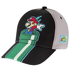 Nintendo boys Nintendo Toddler Hat for Boyâ€™s Ages 4-7, Super Mario Kids Baseball Cap, Grey, 4-7 Years US