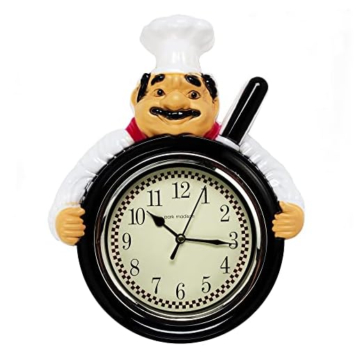 11 Inch Chef Quality Quartz Battery Operated 3 Dimensional Easy to Read Kitchen Dinning Hall Restaurant Café 13767 13767
