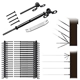Muzata 20 Pairs 1/8' Black Cable Railing Hardware Kit Swage Toggle Turnbuckle for Wood Post T316 Stainless Steel Deck Cable Railing System Angle 180° Adjustable Stairs 40 Pack CK07