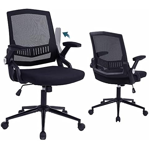 ralax-Chair Silla Oficina En Casa, Silla Escritorio con Altura Ajustable, Silla Oficina Ergonómica De Escritorio con Reposabrazos Abatible y Soporte Lumbar Cover