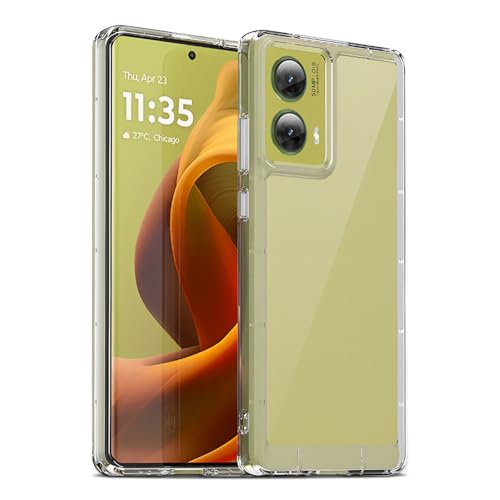 Image of Case for Motorola Moto G85 5G, Military Grade Drop Protection Phone Case, Yellowing Resistant, Anti-Scratch Hard PC Back, Shockproof Hard Ultra-Thin Protective Cover, Clear