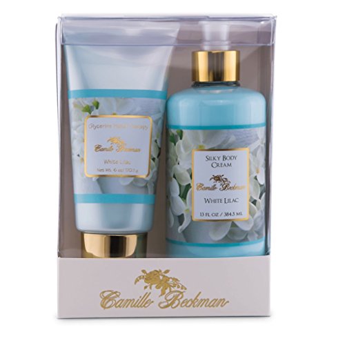 Camille Beckman Duet Set, Glycerine Hand Therapy &amp; Body Cream, White Lilac