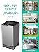 KRIB BLING 25 lbs Full Automatic Washing Machine with LED Display, Portable Washer Drain Pump, Come with a Glass Cover, 8 Programs & 8 Water Levels Selections, Ideal for Camping, Apartment, Dorm, Grey