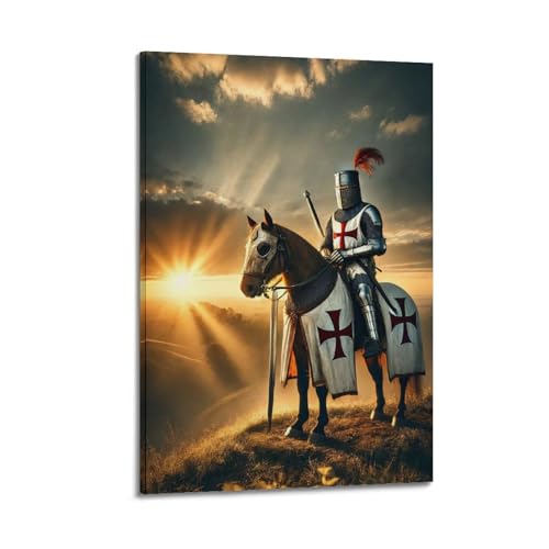 Poster catholique dans la chambre toile lumineuse Croisé à l'aube
