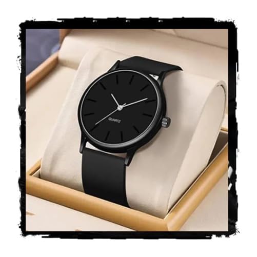 Image of Acnos Black Colour Dial with Softest Silicone Multi Colors Strap Analog Wrist Watch for Men Boys