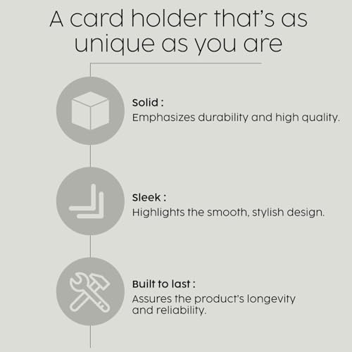 Vertical Business Card Holder for Desk - Black Granite Visiting Card Holder - Holds up to 20 Cards - Desktop Business Card Stand for Home & Office - Elegant & Luxurious Office Desk Accessories
