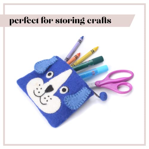 Kids Coin Purse Pouch (Set Of 3) – Zippered Plush Small Change Purse For Coins – Handmade Coin Pouch For Women, Girls & Boys – Woollen Dog, Fox & Cat Coin Purse Pets – Gifts For Kids #TOP2