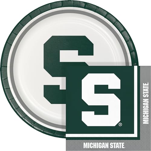 Trendware Michigan State Paper Plate and Napkin Party Kit, 84 ct