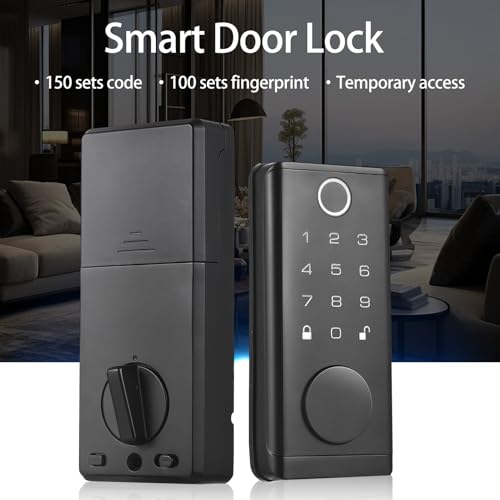 Serrure intelligente Bluetooth avec clavier à code et poignée de sécurité pour maison