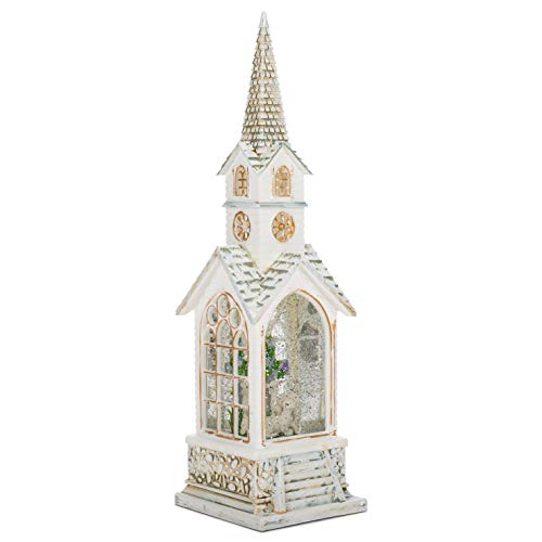 Raz Alabaster White Church Easter Lamb 15.25 X 4.5 Acrylic Decorative Tabletop Water Lantern #TOP2