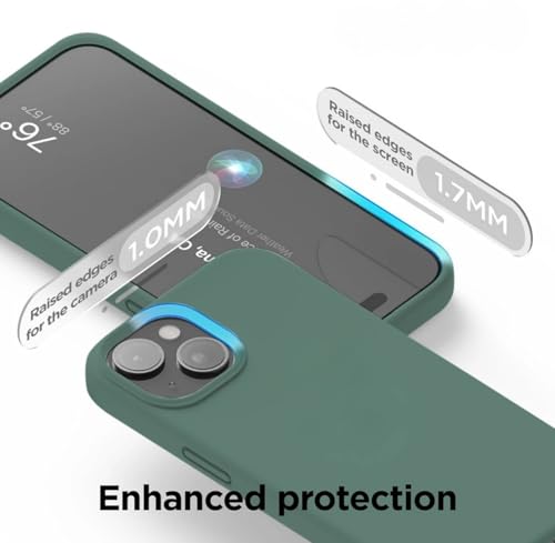 Image of Premium Liquid Silicone Case for iPhone 11 - Slim Full Body Protective Back Cover with Soft Microfiber Lining, Anti-Slip Grip Scratch Resistant Phone Case(Sea Green)