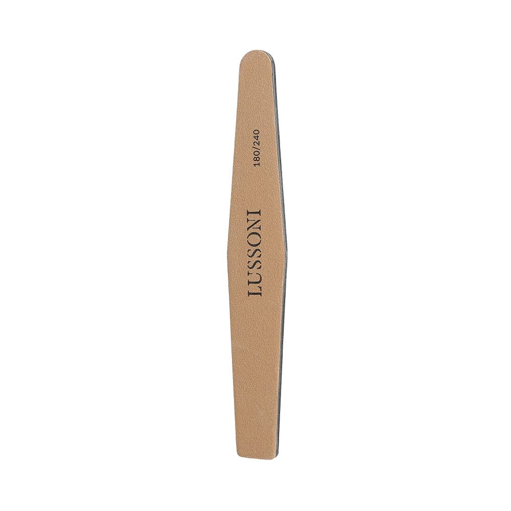 T4B LUSSONI PREMIUM Trapezform Nagelfeilen, Körnung 180/240, Für Natürliche Und Gehärtete Nägel (50 pcs)
