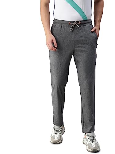 Image of Macroman M-Series Pro Lounger for Men in Cotton Poly Fabric Moisture-Wicking Casual Wear Pants with Sporty Neon Accents & Mesh Panels