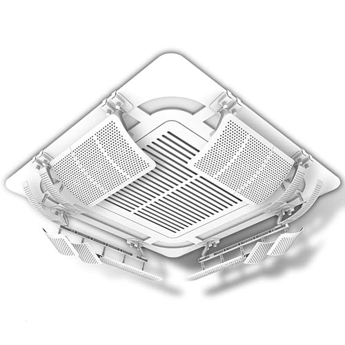 NNYCC Deflector Ajustable 360° para Acondicionador de Aire Central, Deflector de Mini Split Anti Viento Directo, Mejora la circulación de enfriamiento y calefacción,4 Ways