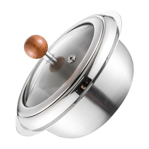 TOYANDONA Stainless Steel Rice Cooker for Korean Sizzling Hot Pot - Small Soup Pot with Lid for Ramen, Pasta, and Stews in Induction-Compatible Cookware