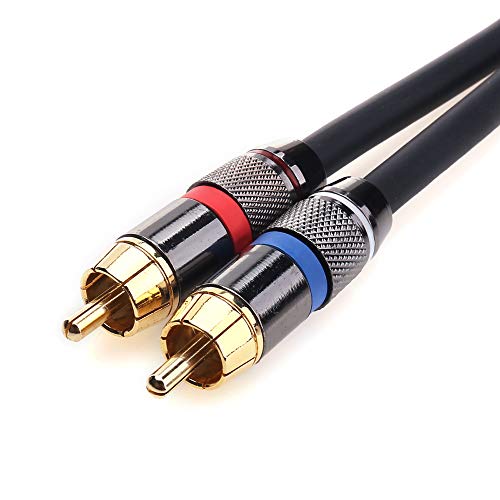 Tisino 1/4 To Rca Cable, Quarter Inch Trs To Rca Audio Cable 6.35Mm Stereo Jack To Dual Rca Insert Cable Y Splitter Cabl - 5 Feet/1.5 Meters #TOP2