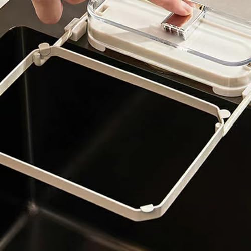Colador para fregadero con ventosa y bolsa beige miniatura 6