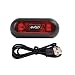 TOTMOX LED Motorcycle Bike Bicycle Red Rear Helmet Light Lamp for Night Riding Safety Warning Tail Lights Mode with Rechargeable USB Cable