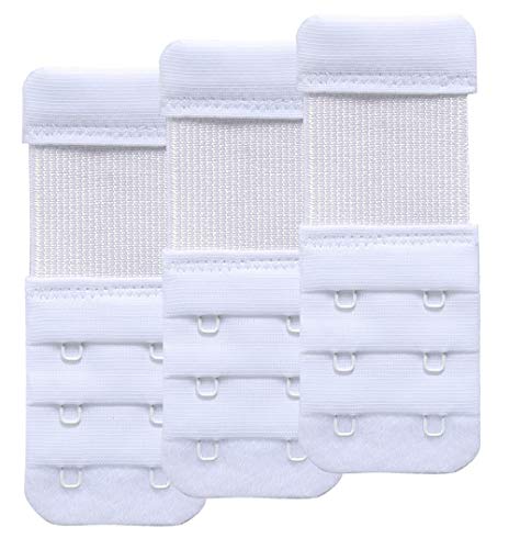 Extensores de Sujetador 2 Ganchos Bra Extenders Elástico Extensión de Sujetador Mujer Lencería Accesorios, 3 Piezas Cover