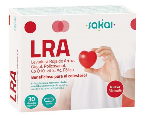 SAKAI - LRA Levadura Roja Arroz- 2,99mg Monacolina K - Coenzima Q10- Beneficioso para tu colesterol - 30 cápsulas- Vegano Cover