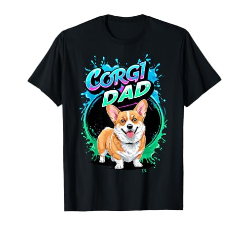 Corgi Dad Men Funny Corgi Dueño de Corgi Dog Camiseta