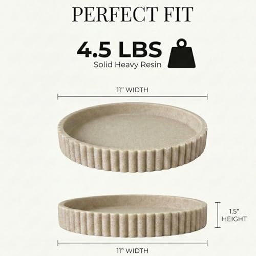 OAKOA Decorative Tray for Decor - Coffee Table Tray for Living Room - Round Tray for Home Decor - Coffee Table Decor Centerpiece - Modern Minimalist Centerpiece by OAKOA - Image 4