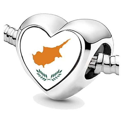 Bon4azuré Cyprus Flag Beads for Bracelets Cover