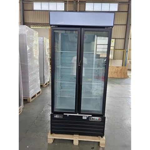 FRICOOL 36" Commercial Glass 2 Door Display Freezer Merchandiser Cover
