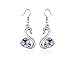 Wiftly pour Femme Homme Fille Fantaisie Boucles d'oreilles Coeur Swan avec Zirconium Argent 925 Clous-Violet