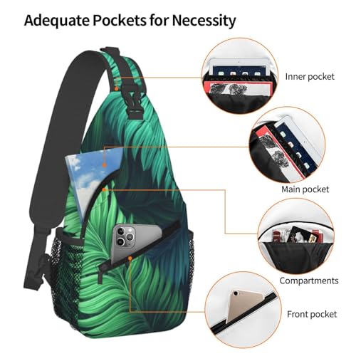 Bolso cruzado para hombre mochila de hombro tropical miniatura 4