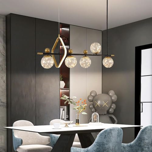 Lustre pour Îlot de Cuisine Moderne LWX, Suspension LED Variable pour Salle à Manger Chaleureuse - 5