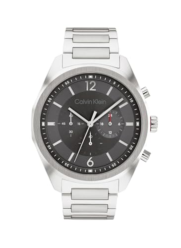 Calvin Klein Reloj Cronógrafo De Cuarzo Para Hombre Colección Ck Force Con Correa De Acero Inoxidable Plateada - 25200264 Calvin Klein Reloj Cronógrafo De Cuarzo Para Hombre Colección Ck Force Con Correa De Acero Inoxidable Plateada - 25200264