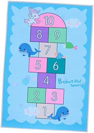 Homoyoyo Hopscotch Rug Kids Floor Mats Floor Carpet Kids Play Mat Anti-Slip Kids Play Mat Soft Floor Area Rug Carpet for Kids Room Hopscotch Ground Pad Hopscotch Floor Pad Child Room Carpet