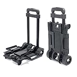 Folding Luggage Cart with Expandable Chassis,2 Wheels Folding Hand Truck Dolly,Collapsible Light Dut