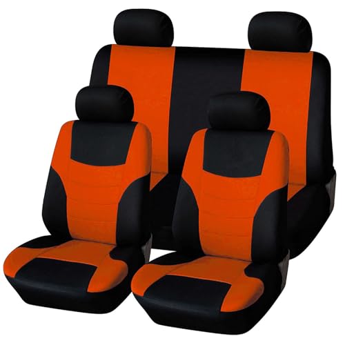 Housses de siège auto orange Ciieeo 8 pièces pour une protection classique