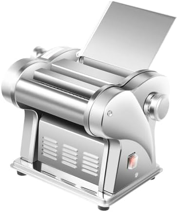 135W Electric Noodle Maker, Electric Stainless Steel Pasta Machine Pasta Roller and Cutter Machine Noodle Machine Spaghetti Machine Thickness Dough-Auto Noodles Cutter