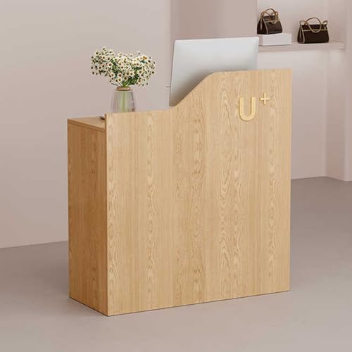 Bureau d'accueil en bois pour magasin et salon de beauté chaleureux