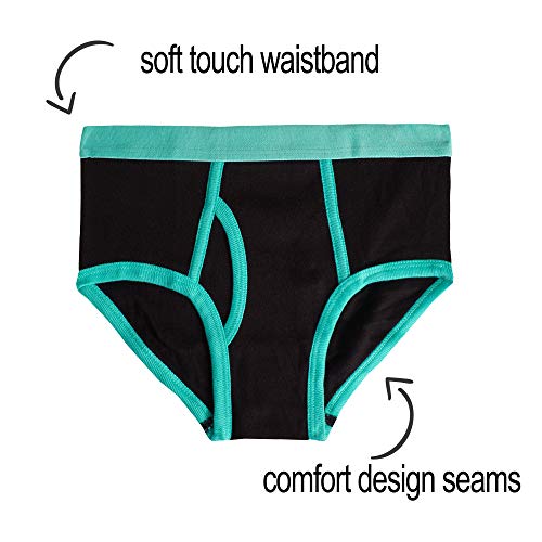 Mallary By Matthew M7-79101-T859M Boys 100% Cotton Briefs Underwear (8 Pack) Basics Multicolored Elastic Briefs thumb #1