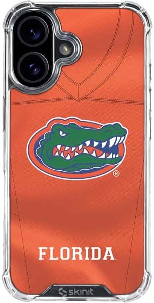 Skinit Clear Phone Case Compatible with iPhone 16 - Officially Licensed University of Florida Gators Mascot Blue Design
