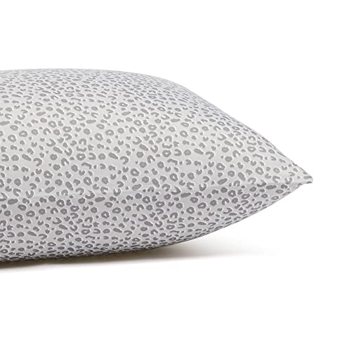 Image of Amazon Basics Lightweight Breathable Brushed Microfiber Wrinkle Resistant 4 Piece Bed Sheet Set With 14-inch Deep Pockets - Full, Gray Cheetah, Printed