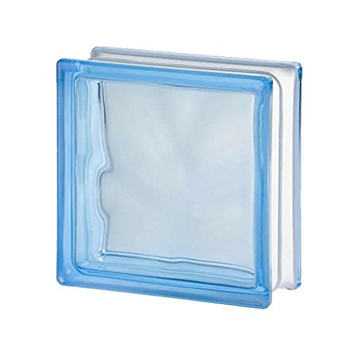 Vetromattone 19x19 Azzurro Wave - Blocco Vetro Per Muratura, Design Ondulato, Luce E Design (106306) - Foto 9