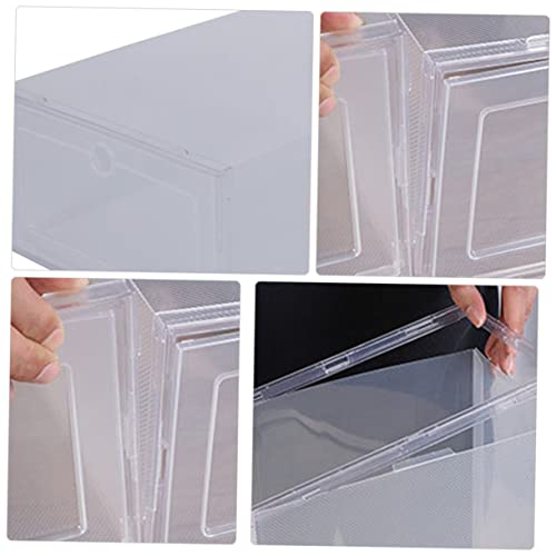 iplusmile Scatola Portascarpe Trasparente in Plastica Pp, Design Impilabile Coperchio, Scatola Di Scarpe Creativa Smontabile 31x21,5x12,5 Cm Per Organizzazione Armadio, Confezione Da 6 Pezzi