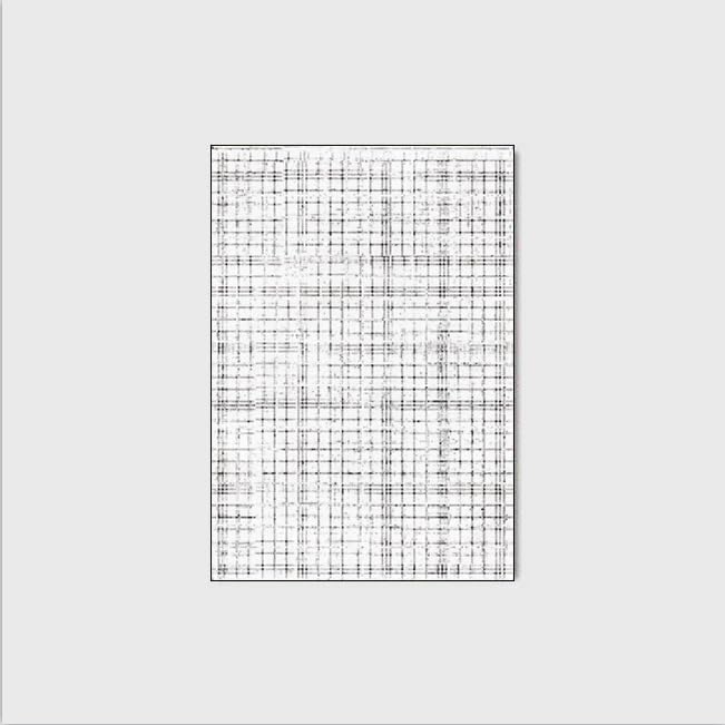 Tapis lavable antidérapant extra grand 200x290cm moelleux blanc géométrique pour salon