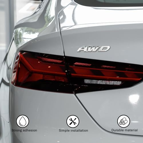 Image of Universal 4X4 Emblem Badge 3D Logo, Emblem Sticker, 3D Fender Badge Decal Car Sticker, Full Coverage Adhesive Replacement Compatible with Toyota 4Run, Tun Truck Pickup Model (AWD, Silver)
