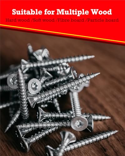 YOOPIN 304 Stainless Steel Screws, M4x35 Torx Screws, 100PCS Countersunk Head Stainless Steel Wood Screws - Image 4
