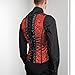 HUAMYTH Mens Corset Vest Wasit Trainer Red Print Medieval Waistcoat Lace Up Bones Formal Tops Wedding Stage (US, Alpha, Medium, Regular, Regular, Red Print)