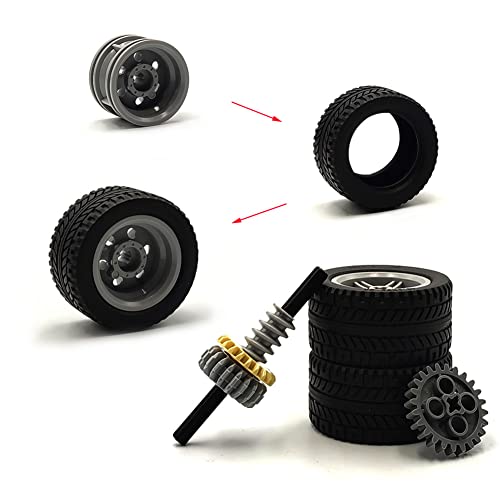Dspitwod Technical Gears Axle Pin Connectors - Rubble Wheels Connectors Rack Gear Screw Track Building Brick Pieces Sets Compatible With Major Brand Stem Learning Kits For Kids Age 8-14 Years #TOP5