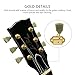 Musiin Electric Guitar Tuner Tuning Pegs Key Head Set Compatible with Les Paul Epiphone Guitar Replacement (Gold 3L+3R)